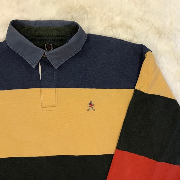 tommy hilfiger 90s rugby polo shirt
